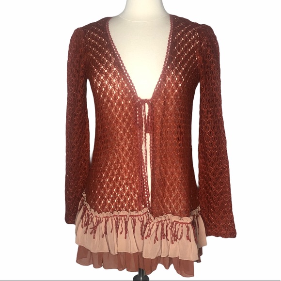 A'Reve Sweaters - A’reve Skirted Knit Cardigan Sz M